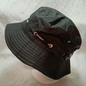 Black nylon kid adjustable sport hat